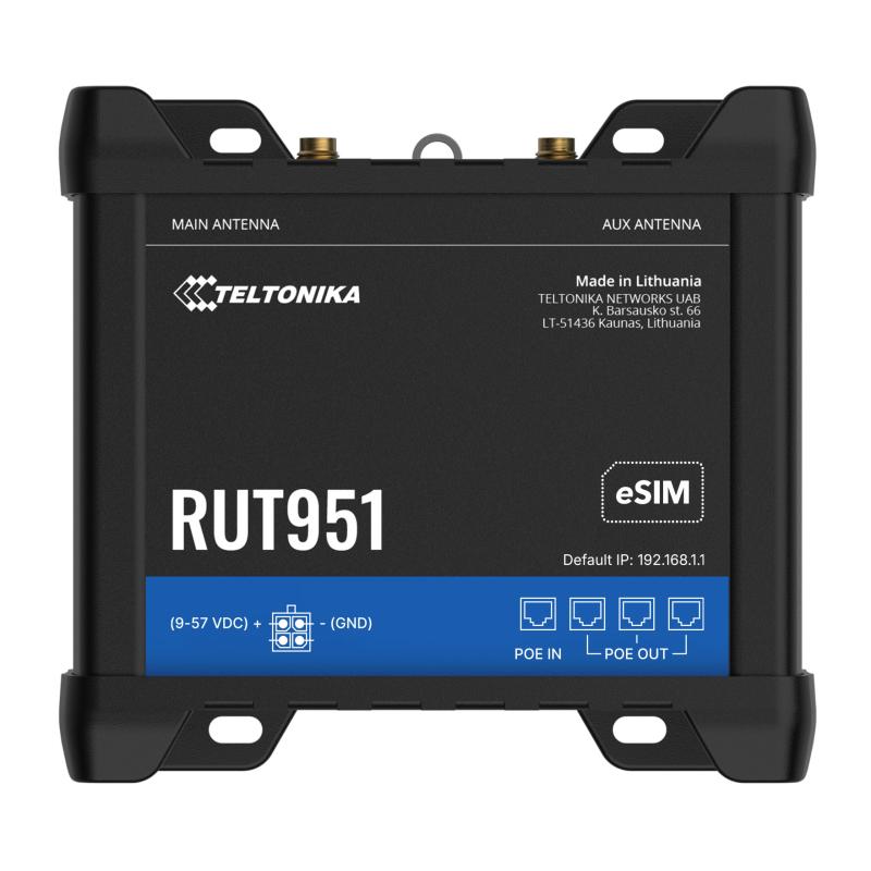 Teltonika RUT951 Industrieller PoE+ Mobilfunk-Router ohne PSU