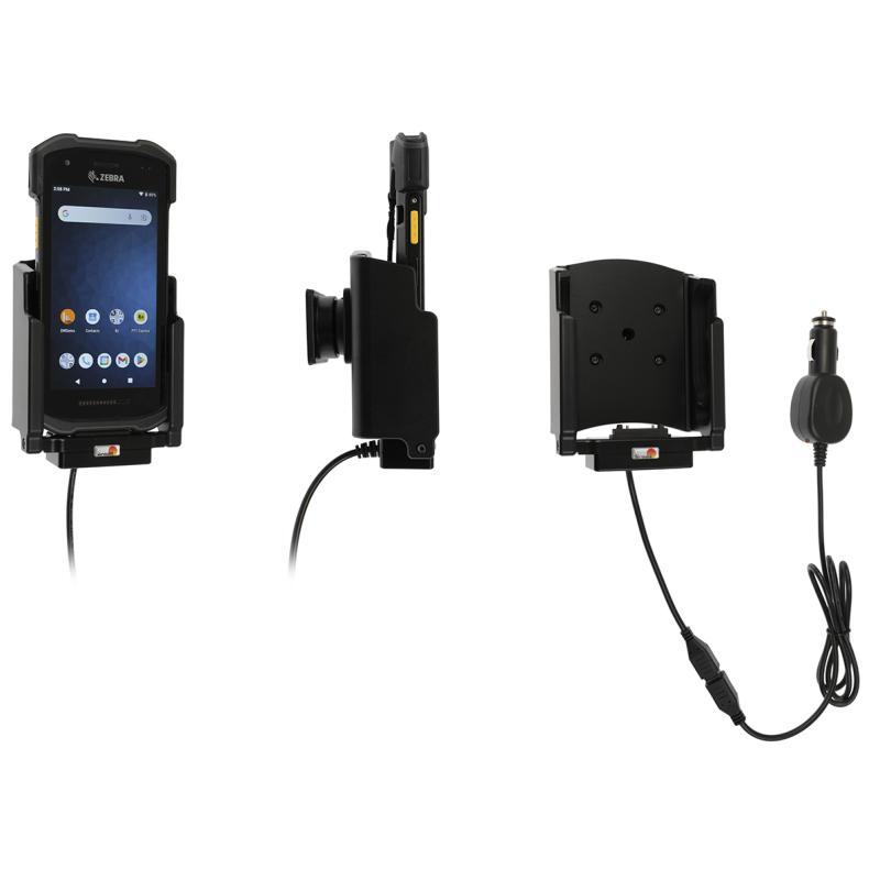 Brodit Aktiv Halterung mit Zigarettenanz&uuml;nder-Stecker - Zebra TC26